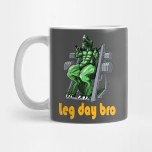 Dinosaurus  pumps  leg muscle in the gym Mug